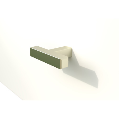 Bouton T rectangle acier inox L50 mm P35 mm