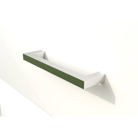 Poignée rectangle acier inox L138 mm entraxe 128 mm