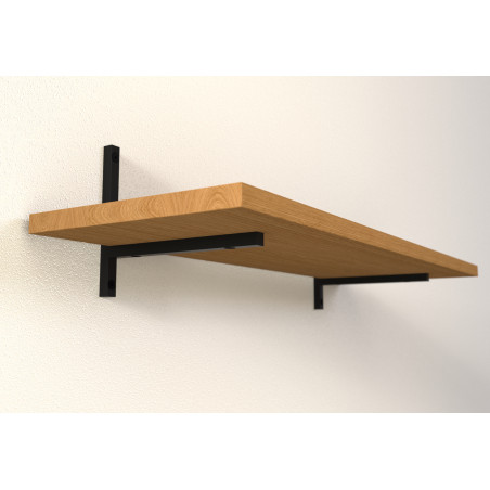Lot de 2 équerres Air acier noir 192x160x12 mm