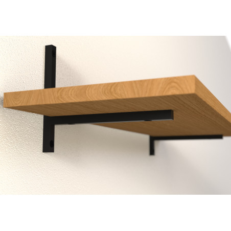 Lot de 2 équerres Air acier noir 192x160x12 mm