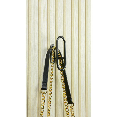 Patère filaire Loop acier noir 1 tête Ø6 mm