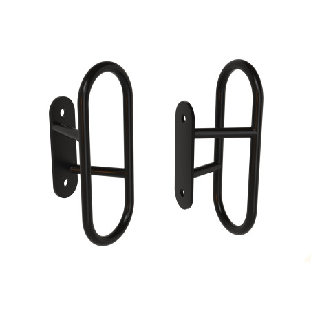 Patère filaire Loop acier noir 1 tête Ø6 mm