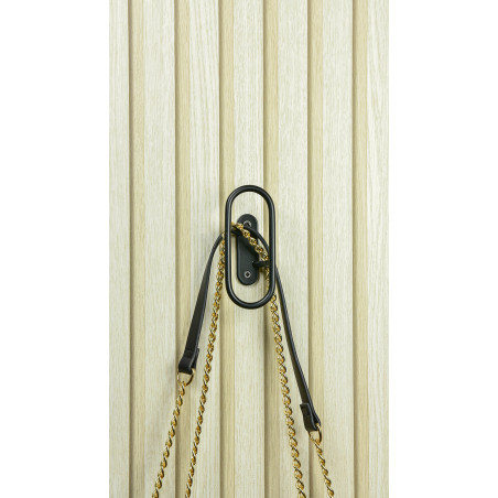 Patère filaire Loop acier noir 1 tête Ø6 mm