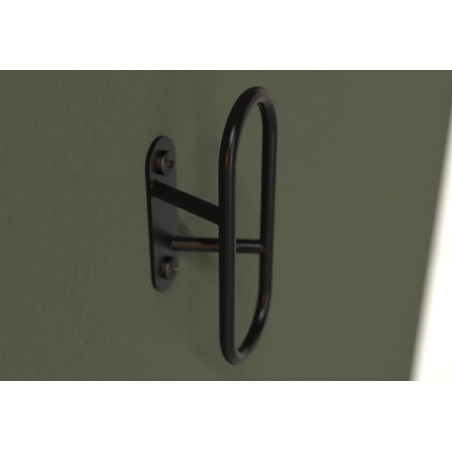Patère filaire Loop acier noir 1 tête Ø6 mm