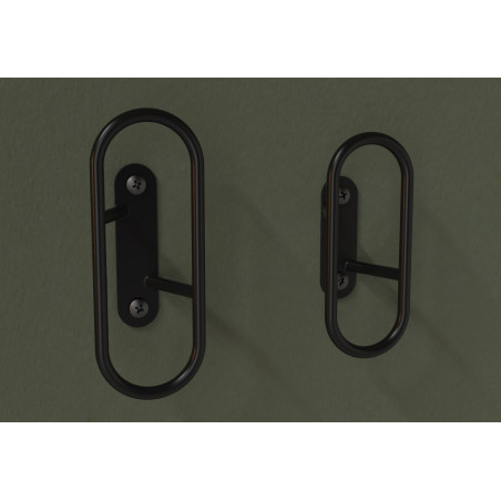 Patère filaire Loop acier noir 1 tête Ø6 mm
