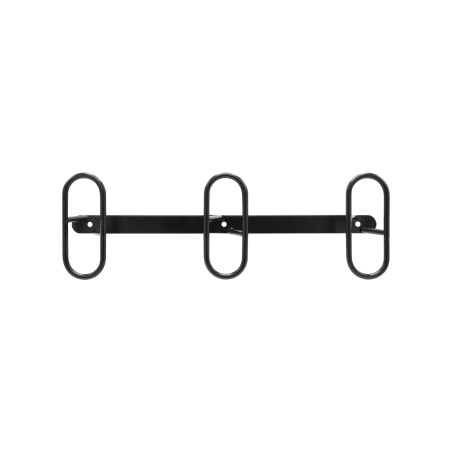 Patère filaire Loop acier noir 3 têtes L336 mm