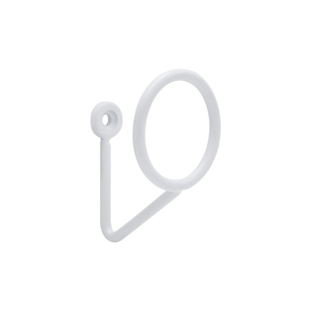 Patère filaire Ring acier blanc 1 tête L60 mm