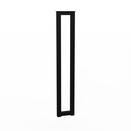 Pied de meuble Vintage acier noir 25x25 mm L120 mm H710 mm