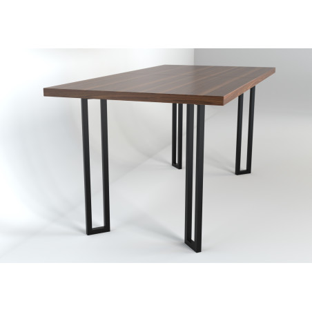 Pied de meuble Vintage acier noir 25x25 mm L120 mm H710 mm