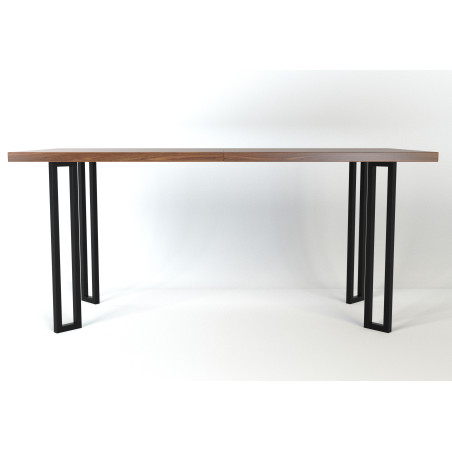 Pied de meuble Vintage acier noir 25x25 mm L120 mm H710 mm