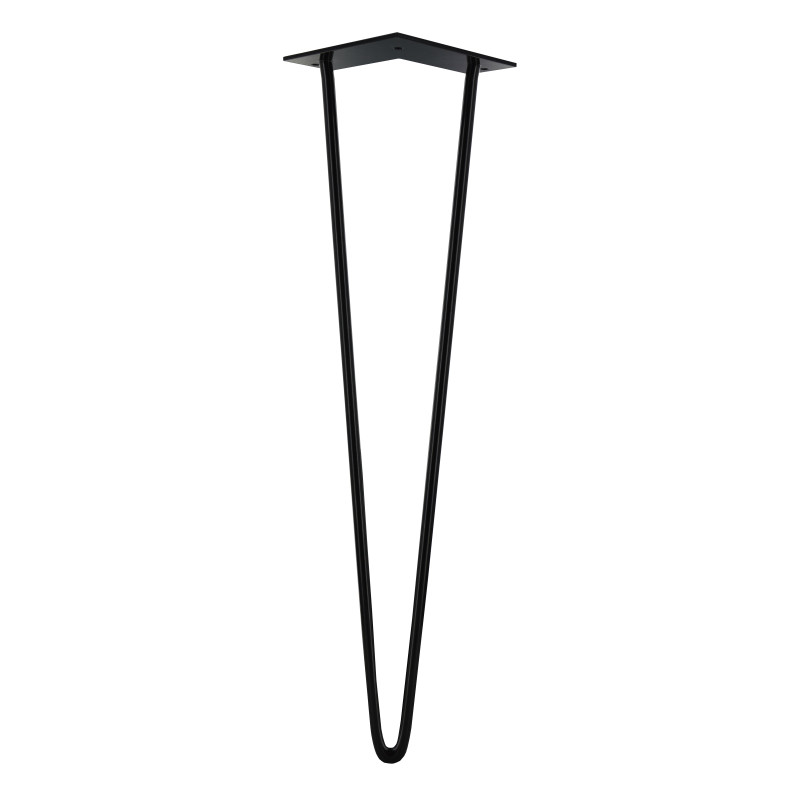 Pied de meuble filaire acier noir Ø10 mm H500 mm