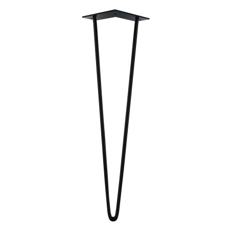 Pied de meuble filaire acier noir Ø10 mm H500 mm