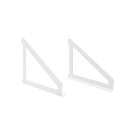 Lot de 2 consoles Déco acier blanc pour crémaillère P220 mm