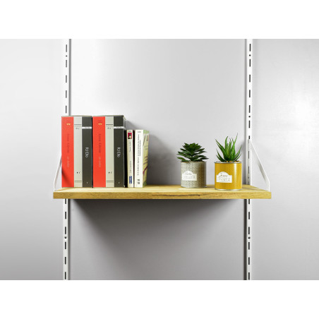 Lot de 2 consoles Déco acier blanc pour crémaillère P220 mm