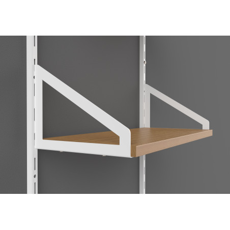 Lot de 2 consoles Déco acier blanc pour crémaillère P220 mm
