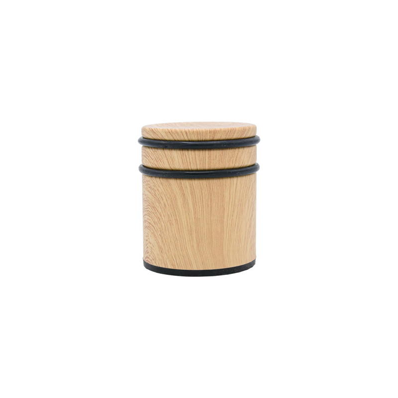 Butée de porte à poser cylindrique acier et bois Ø65 mm 0,75 kg