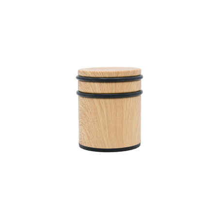 Butée de porte à poser cylindrique acier et bois Ø65 mm 0,75 kg
