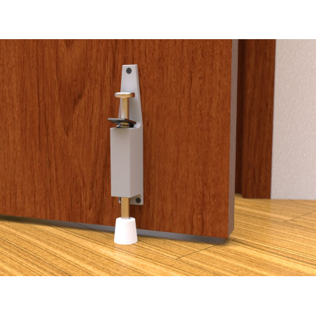 Arrêt de porte à pédale zamak gris alu H180 mm