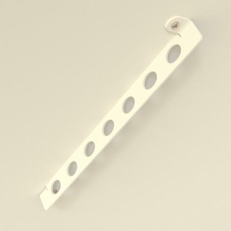 Mini penderie sous pente acier blanc mat L350 mm H55 mm