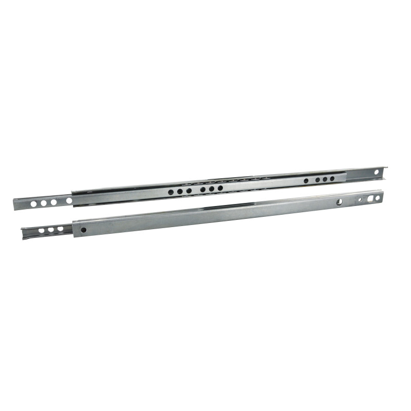 Lot de 2 coulisses à billes latérales zinguées 8 kg L315 mm