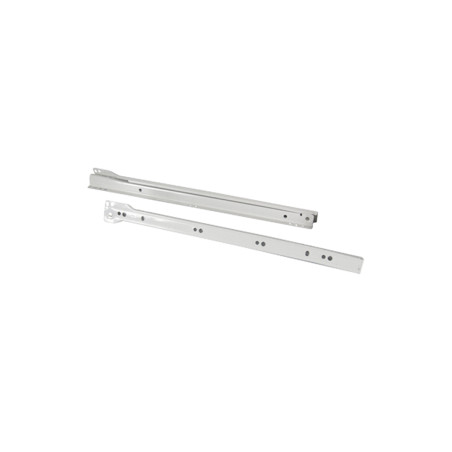 Lot de 2 coulisses à galets sous tiroir blanches 25 kg L400 mm