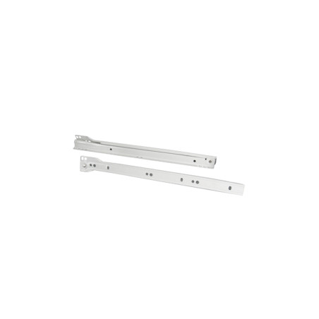 Lot de 2 coulisses à galets sous tiroir blanches 25 kg L350 mm