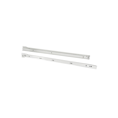 Lot de 2 coulisses à galets sous tiroir blanches 25 kg L550 mm