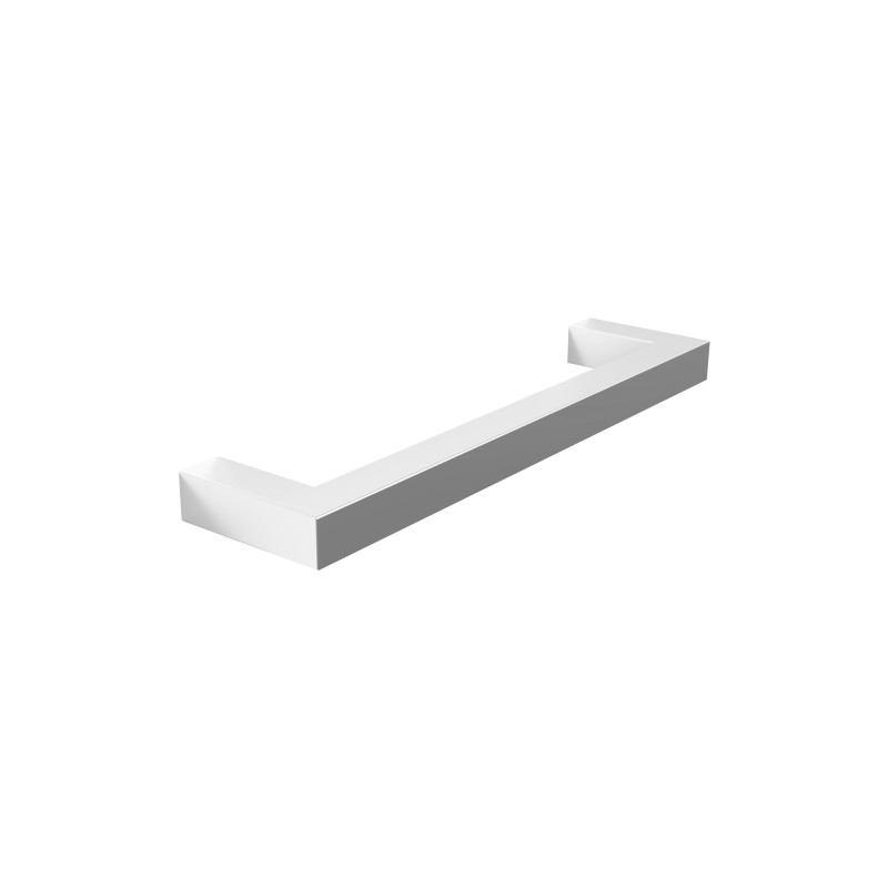 Poignée rectangle acier inox L138 mm entraxe 128 mm
