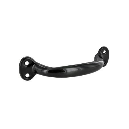 Poignée de meuble patte acier noir L145 mm entraxe 119 mm