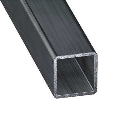 Tube carré 1m en acier vernis section 25x25mm