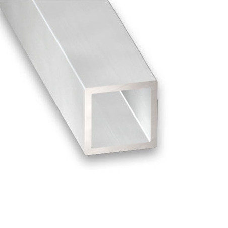 Tube carré 1m en alu brut section 25x25mm