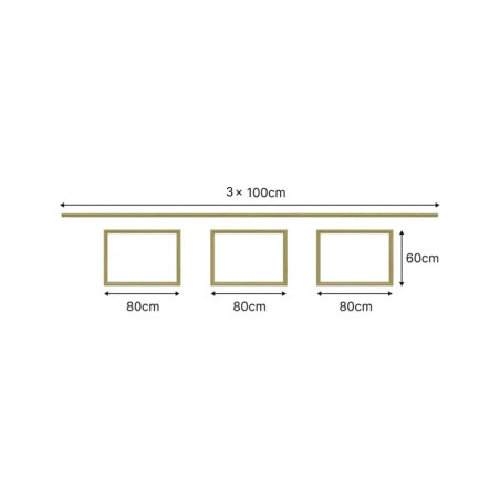 Kit moulure décor 3 - 265 à 300cm - Moulure murale bois 100%FSC pour soubassement