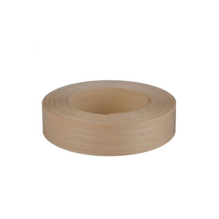 Bande de chant thermocollant hêtre bois véritable 23mm x 5m