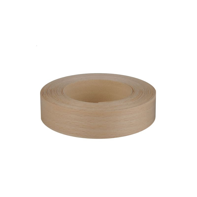 Bande de chant thermocollant hêtre bois véritable 23mm x 5m