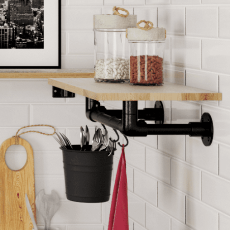 Etagère porte manteau industriel