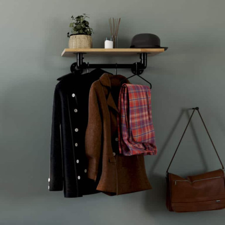 Etagère porte manteau industriel