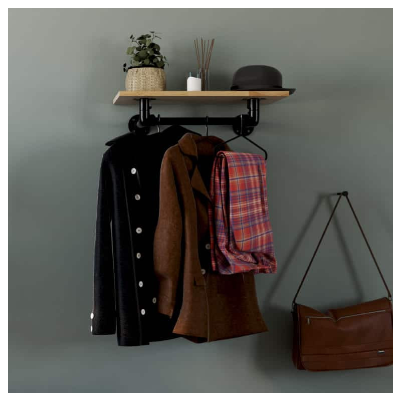 Etagère porte manteau industriel
