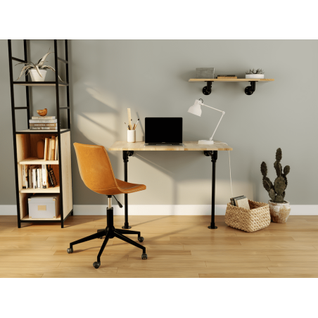 Bureau industriel métal et bois