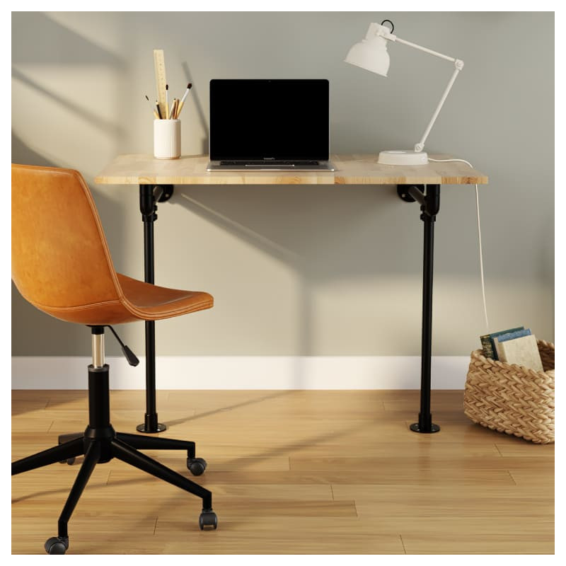 Bureau industriel métal et bois