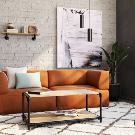 Table basse industrielle 2 plateaux