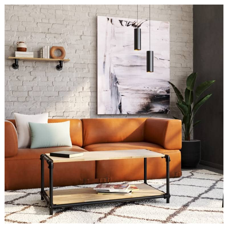 Table basse industrielle 2 plateaux