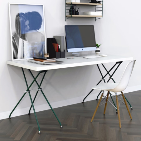 Pied de table acier vert botany Markk