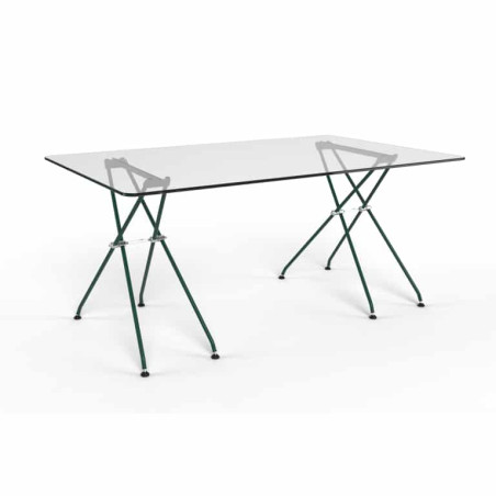 Pied de table acier vert botany Markk