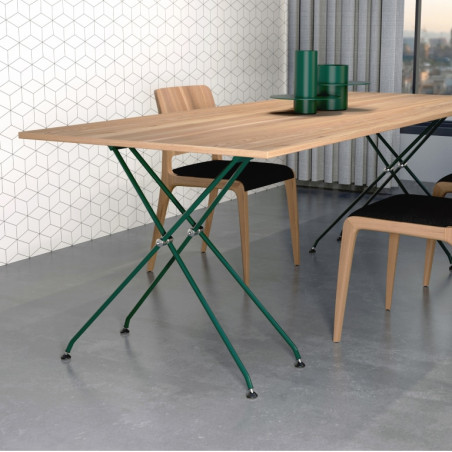 Pied de table acier vert botany Markk