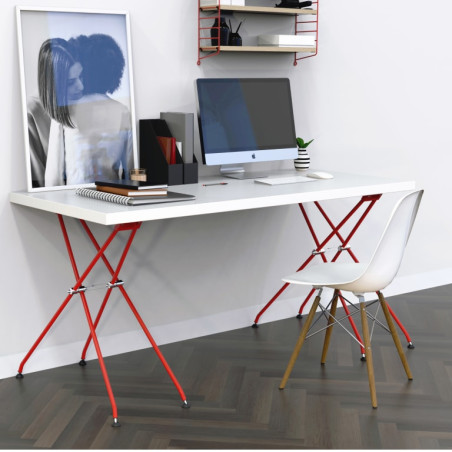 Pied de table design orange poppy Markk