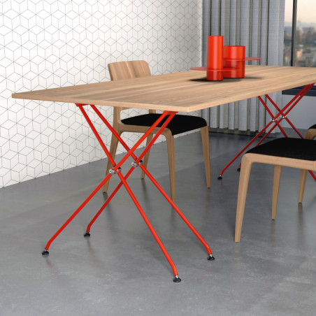 Pied de table design orange poppy Markk