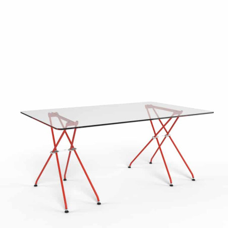 Pied de table design orange poppy Markk