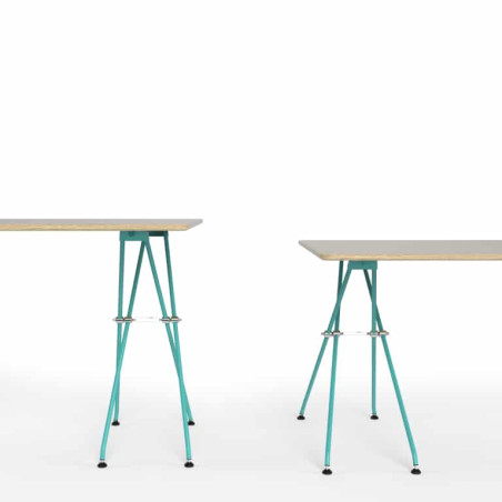 Pied de table original bleu turquoise Markk