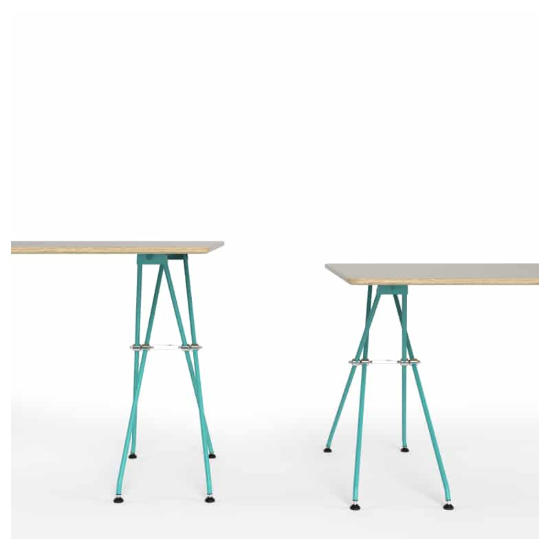 Pied de table original bleu turquoise Markk