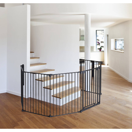 Barrière de cheminée et poêle à bois